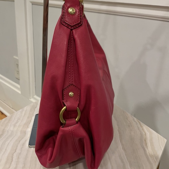Coach Vintage Ashley Pink Pleated Leather Convertible Hobo Bag EUC - Picture 3 of 14
